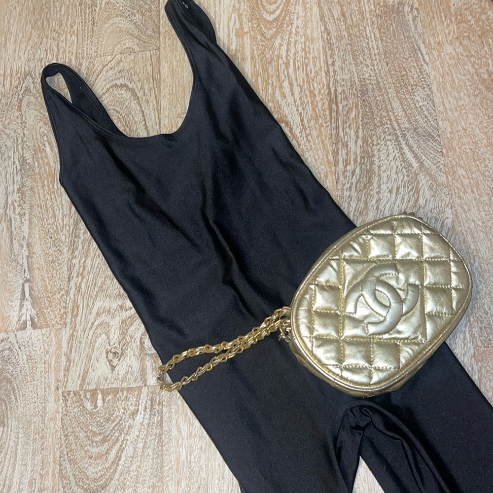 Vintage biketard unitard one piece purse not included